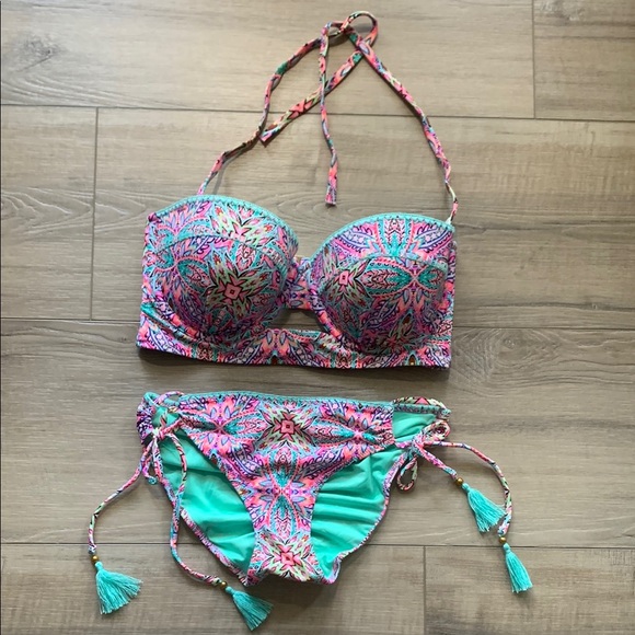 Shade & Shore Multicolor Bikini Set Never Worn - Picture 1 of 12